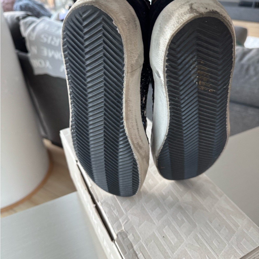 Golden Goose Mid Star Classic: Nappa and Glitter. Black/Blue. Size 37. - Picture 3 of 4